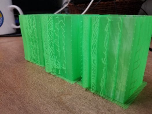 retraction-cube test 3D printer PTFE
