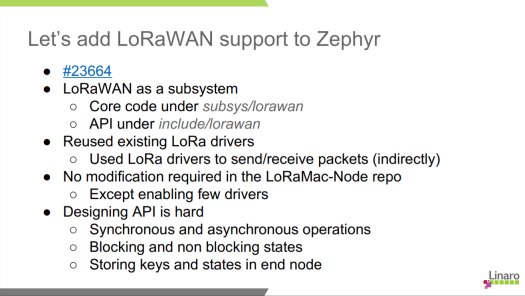 LoRaWAN support for Zephyr OS