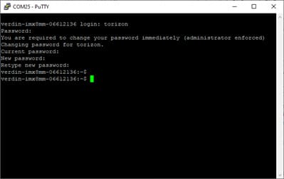 Torizon change password