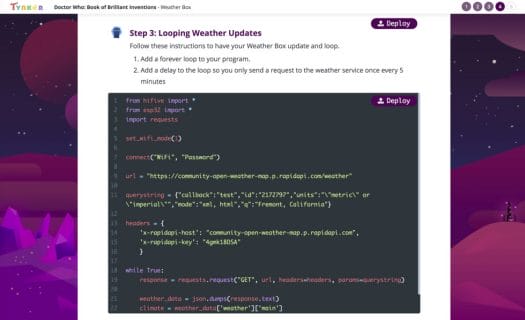 Tynker Doctor Who Coding Kit Python