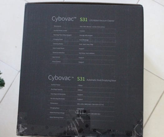 Cybovac S31 specifications
