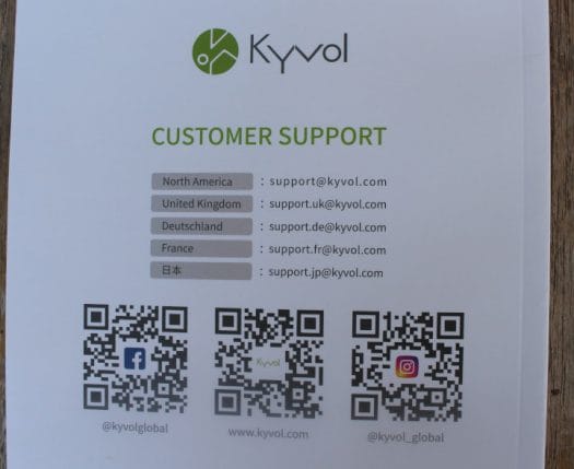 Kyvol customer support