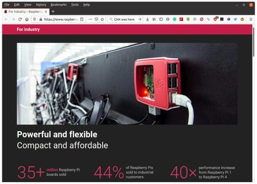 Raspberry Pi Industrial Support website