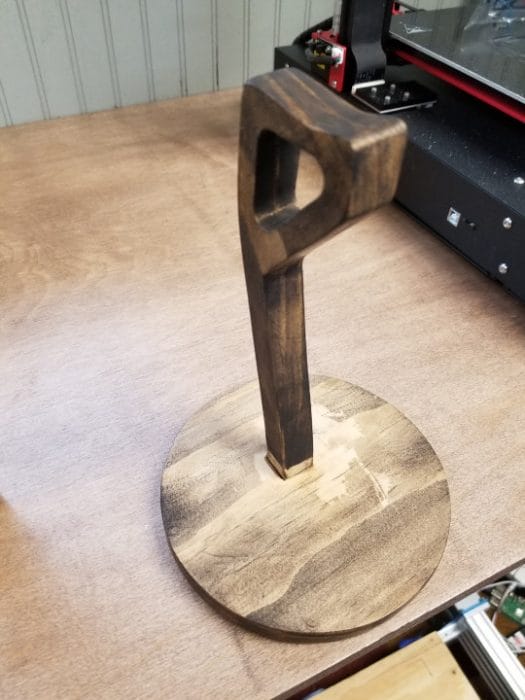 Wooden headphone stand bad finish