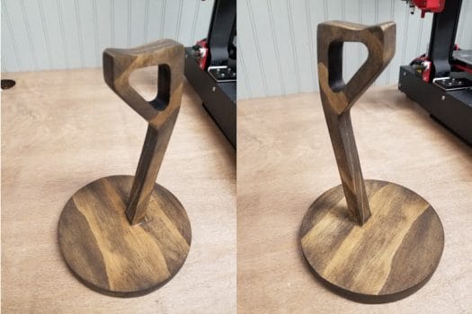 Wooden headphones stand