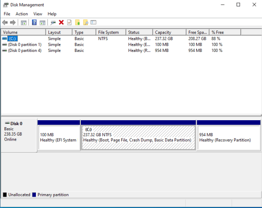 Beelink SEI windows-disk-management