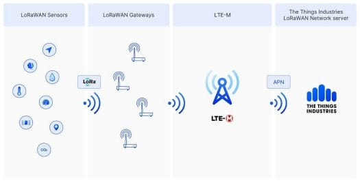 LoRaWAN LTE-M network