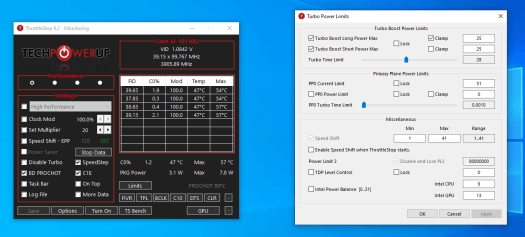 Windows 10 throttlestop power limits