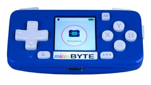microByte ESP32 portable game console with 1.3-inch display