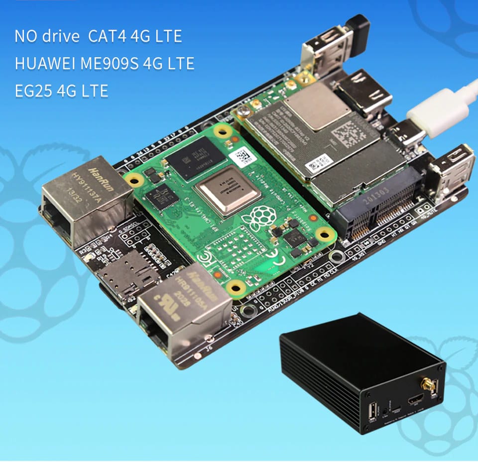 Raspberry Pi CM4 boards offer dual Ethernet, 4G LTE - CNX Software