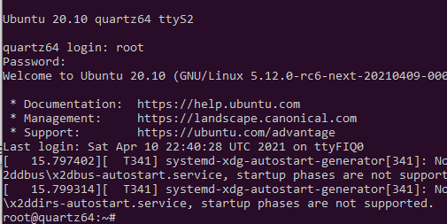 Quartz64 mainline Linux