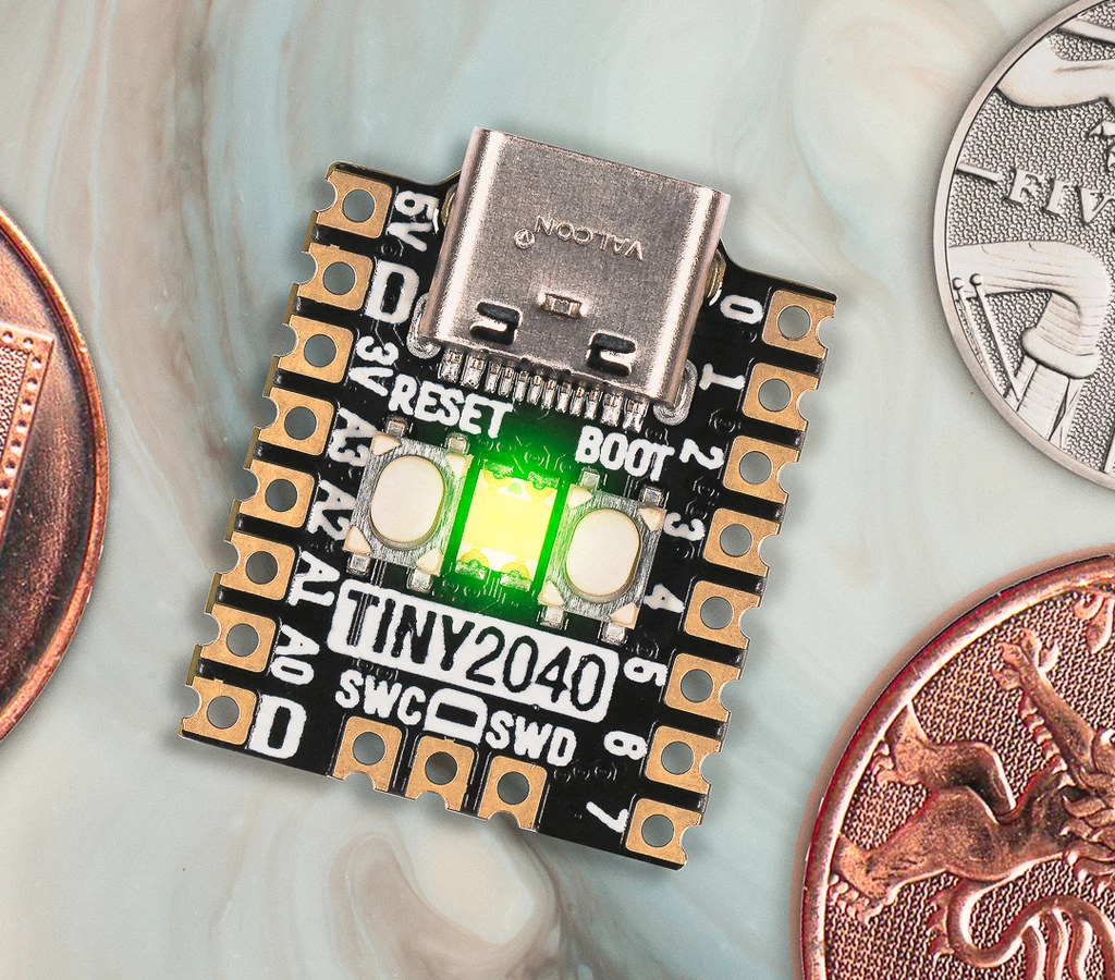 The Tiniest Raspberry Pi RP2040 Boards - Tiny 2040 & Adafruit QT