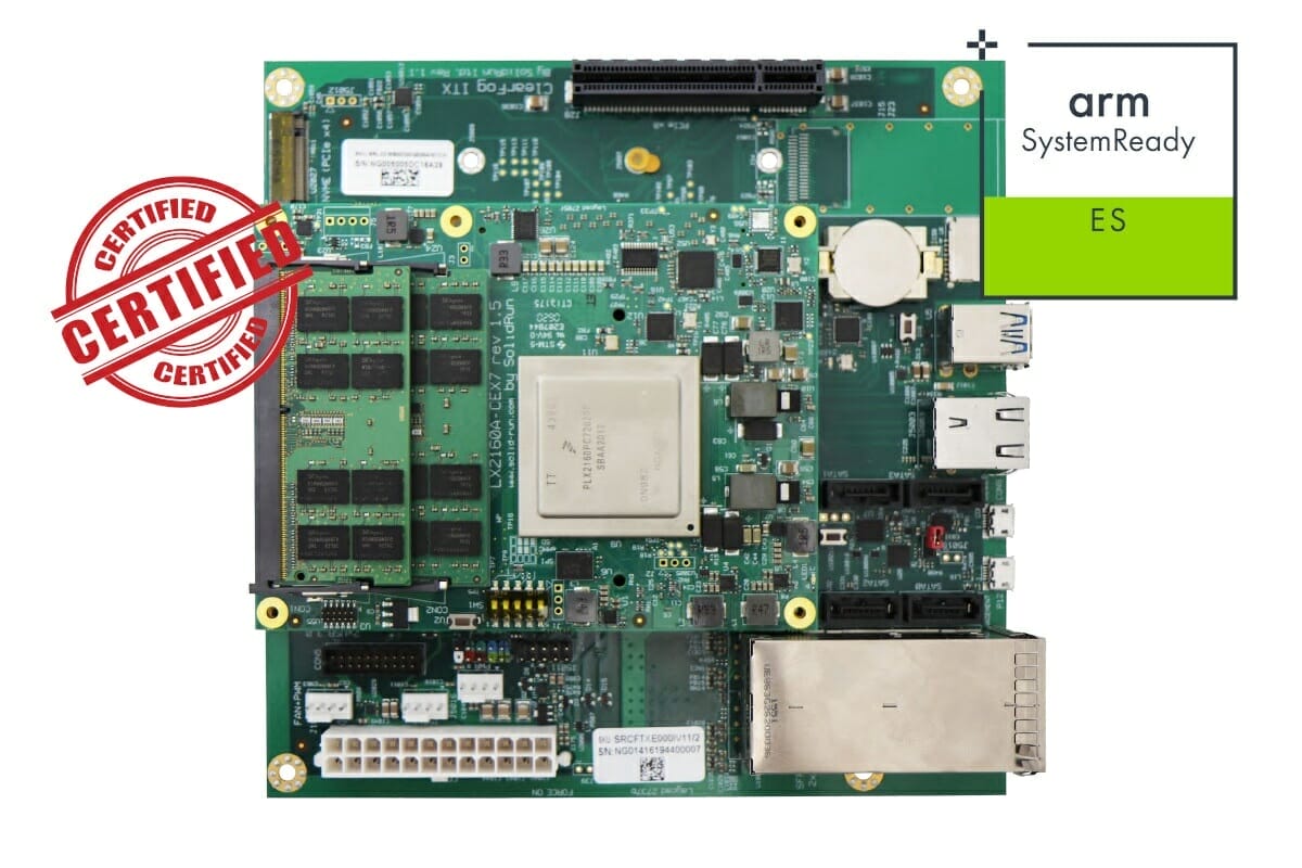 Arm SystemReady ES certified SBC
