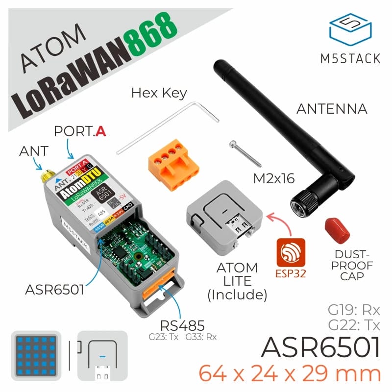 ESP32 WiFI, Bluetooth, LoRaWAN, and RS485 kit