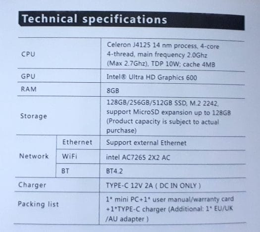 NucBox 2021 specifications