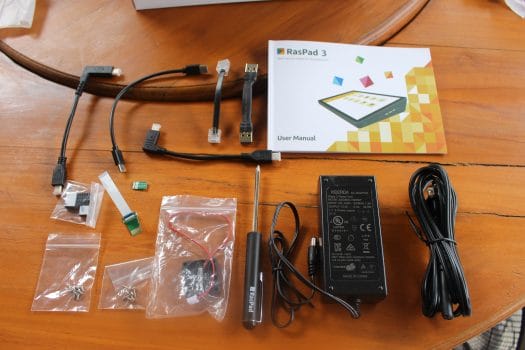 RasPad 3 user manual, cables, power supply