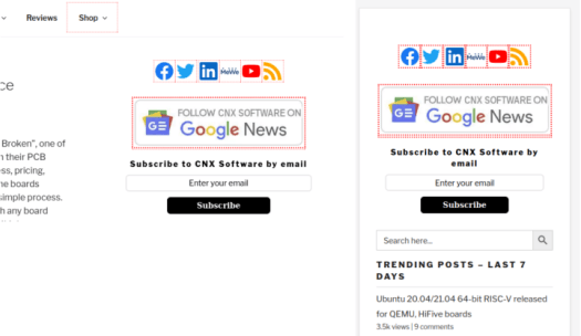 Subscribe CNX Software Email