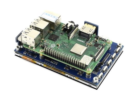 Raspberry Pi 3 mounted on display