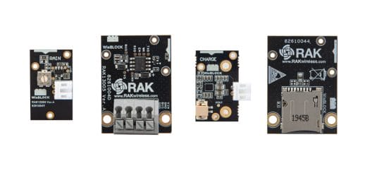 WisBlock modules - Rain, LIN Bus, wireless charger, and SD Card modules