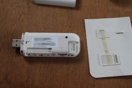 SIM card installation in 4G WiFI USB Dongle