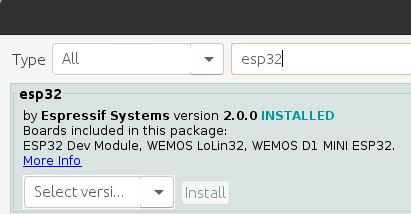 ESP32 2.0.0 installed Arduino