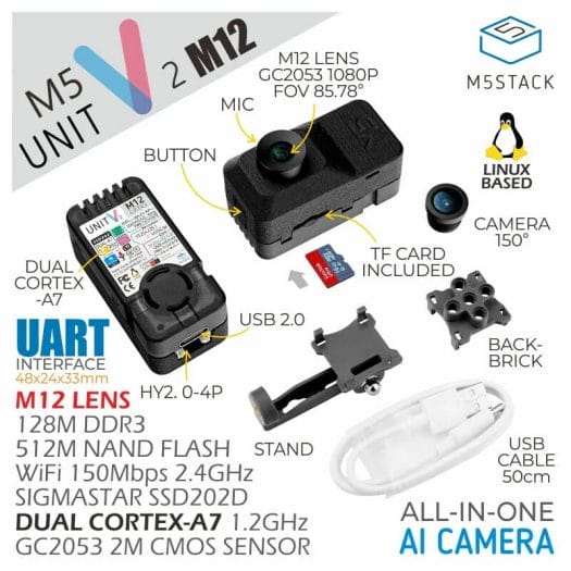 AI camera M12 lens