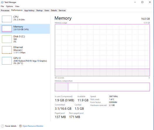 AMD Ryzen 7 3750H memory overclock