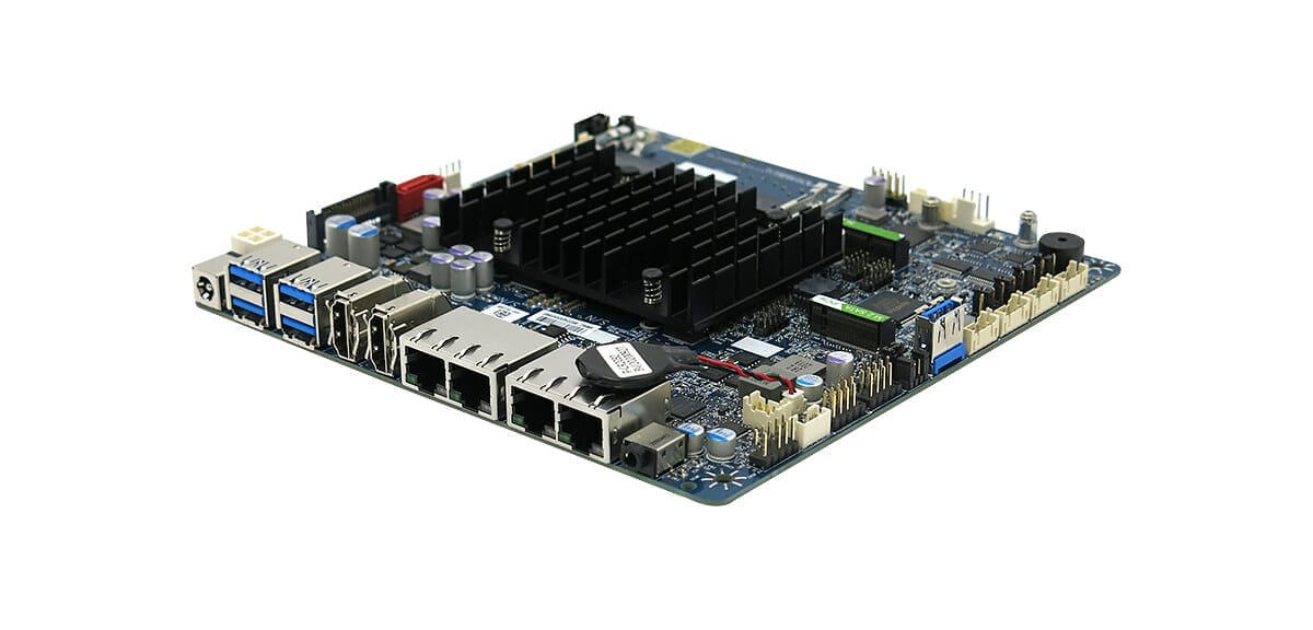 Intel Celeron J6412 thin mini-ITX motherboard quad ethernet