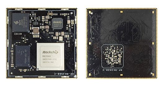 Rockchip RK3568 CPU module with castellated holes