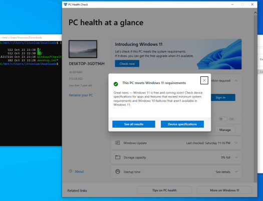 This PC Meets Windows 11 Requirements