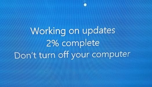 Windows Reboot Working on Updates