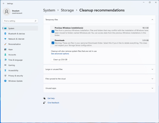 Windows 11 cleanup-Windows 10 after installation