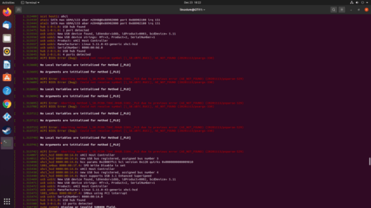 Tiger Lake ubuntu dmesg bios errors
