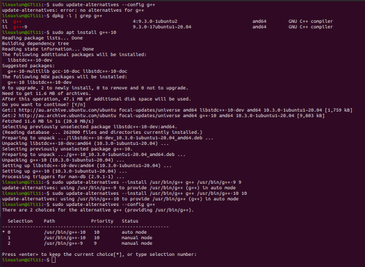 ubuntu gcc 10 compiler fix tiger lake