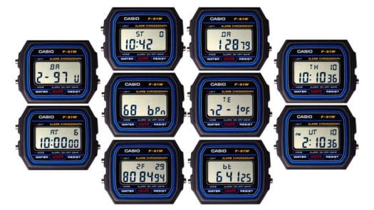 Casio F-19W custom watch face