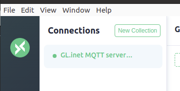 MQTTX connection successfull