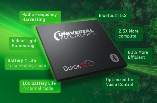 QuickSet extreme low-power-energy-harvesting chip remote controls