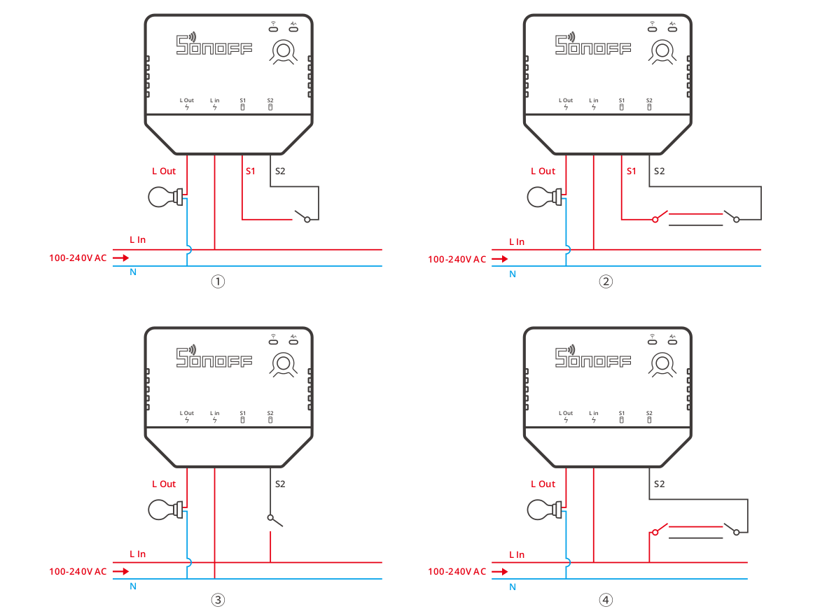 sonoff light switch without neutral