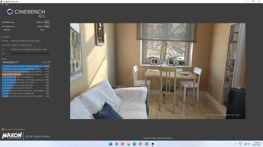 AMD Ryzen 9 windows 11 cinebench r23
