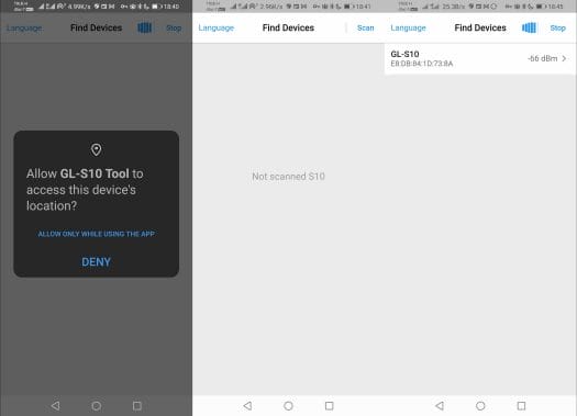 GL-S10 Tool App Scan