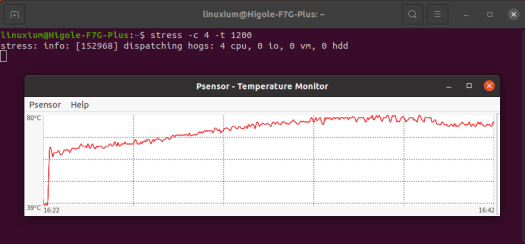 HiGole F7G Plus ubuntu stress test