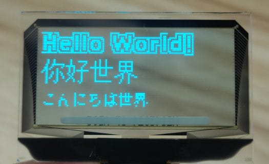 OLED display, english, chinese, japanese