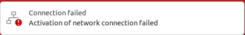 ubuntu wifi failure "activation of network connection failed"