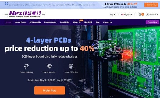 4-layer PCB 40 percent discount