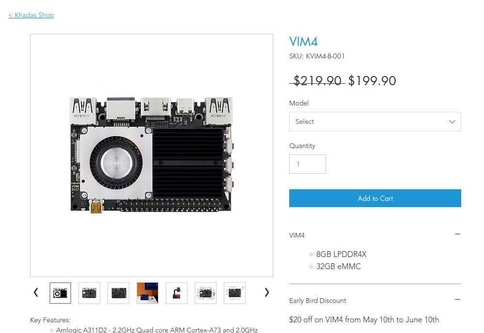 You can now buy Khadas VIM4 SBC for $199.90 - CNX Software