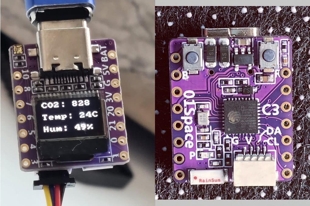 ESP32-C3-0.42LCD is a tiny WiFi & BLE IoT board with 0.42-inch