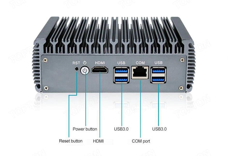 Compact fanless firewall appliance offers 6x 2.5GbE ports for $230