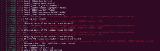 beelink ser3 ubuntu 22.04 dmesg errors ACPI BIOS