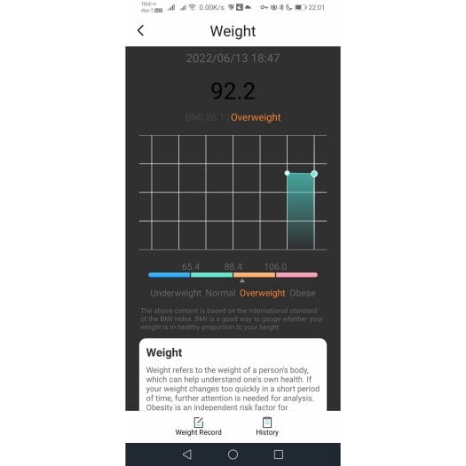 weight history
