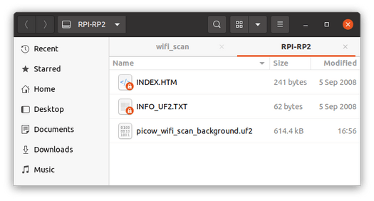 RPI-RP2 wifi scan program